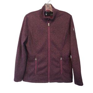 Spyder Full Zip Textured  Burgundy Jacket Ladies Lg